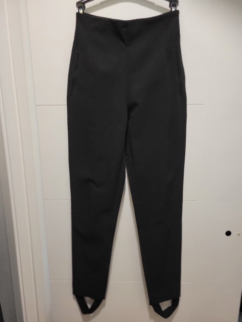Vintage 90s Ann Taylor Black Stirrup Ponte Skinny Pants
